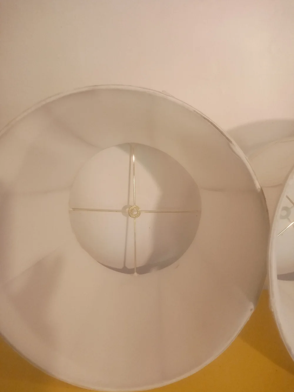 2 Vintage Silk Fabric Lamp Off White Lamp Shades